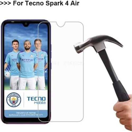 Tempered Glass For Tecno Spark 4 4 Air GLASS 9H 2.5D Protective Film Explosion-proof Clear LCD Screen Protector Phone cover