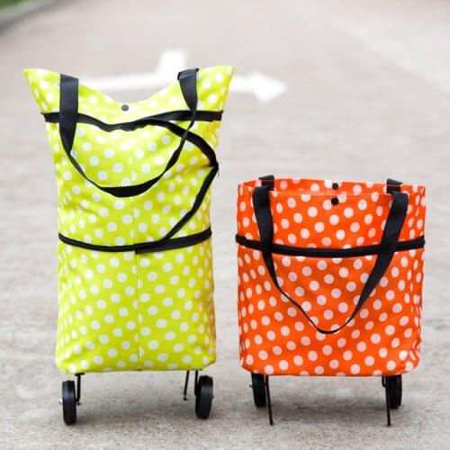 Womens Reusable Shoulder Tote Fold Shopping Cart Tug Pack Trolley Bag Fruit Vegetable Groceries Supermarket Market Accessories