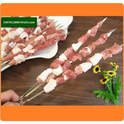 100pcs barbecue mutton barbecue skewer needles iron needles barbecue tools