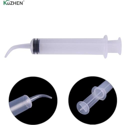 12ml Disposable Dental Irrigation Syringe With Curved Tip Tooth Whitening Material Dental Instrument