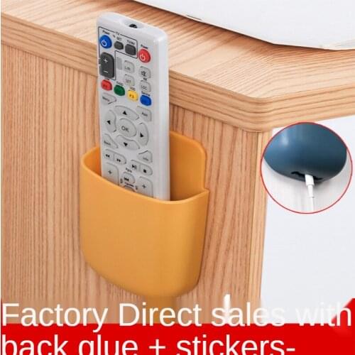 2pcs No Hole Punching Remote Control And Pen Storage Box Wall Hanging Home Life Daily Necessities Multifunctional Storage Box