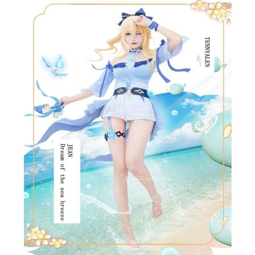 2021 Game Genshin Impact JEANcosplay Dream of the Sea Breeze Two-dimensional Anime Peripheral Sexy Costume New Female