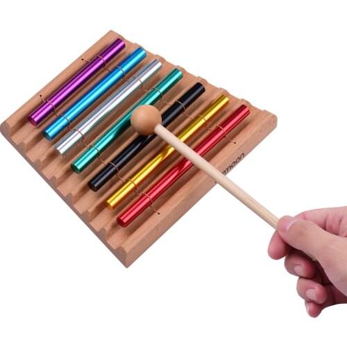 Ammoon 7-Tone Tabletop Chimes Meditation Chime Colorful Wind Bell Children Educational Musical Toy Percussion Instrument