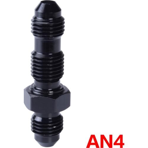 AN4 4AN Stright Flare Bulkhead Male Fitting Apapters Black/Red/Blue