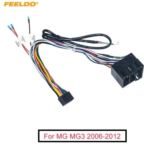 FEELDO Car 16pin Audio Wiring Harness For MG MG3 16Pin Aftermarket Stereo Installation Wire Adapter