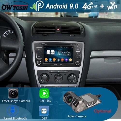 8"IPS 1280*720 8Core 4GB+64GB Android 9.0 Car DVD Player For Skoda Octavia 2009 2010 2011 2012 2013 2014 A5 Radio GPS Parrot BT