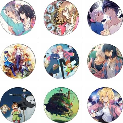 Cartoon Howls Moving Castle Cosplay Badges Sophie Brooch Pins Icon Collection Breastpin for Backpacks Clothes Decor