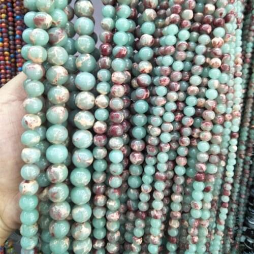 Good Quality Natural Stone Beads Agalmatolite Bead Round Loose Beads for Bracelet Jewelry Making Supplies 4 6 8 10 12mm 38cm/lot