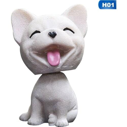 For Car Center Console Home Ornament Shaking Nodding Head Dog Toy Car Dashboard Decoration Bobblehead Puppy Doll