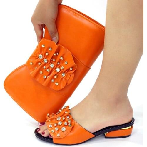 Doershow hot selling wine Italian Shoe With Matching Bags African Women Shoes and Bags Set For Prom Party Summer Sandal!!HOT1-1