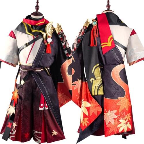 Genshin Impact Kazuha Cosplay Costume Outfits Halloween Carnival Suit