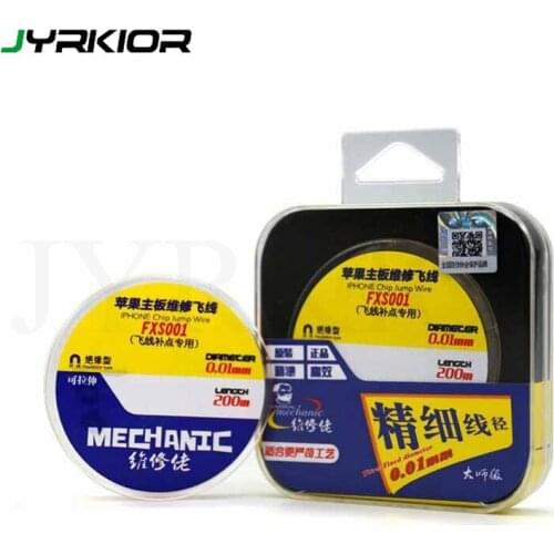Jyrkior Insulation 0.01mm x 200m PCB Fly Line Copper Soldering Wire Maintenance Jump Line for iPhone PCB Welding Repair Tool