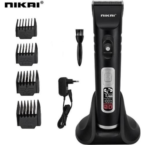 Professional cordless barber hair trimmer LCD rechargeable hair clipper haircut beard trimmer hair cutter oil head clipper