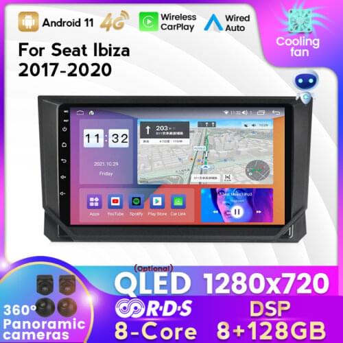 MEKEDE 7862 4G LTE 8 core Car gps navigation multimedia player for SEAT Ibiza 2017 2018 2019 2020 voice control carplay 4G LTE