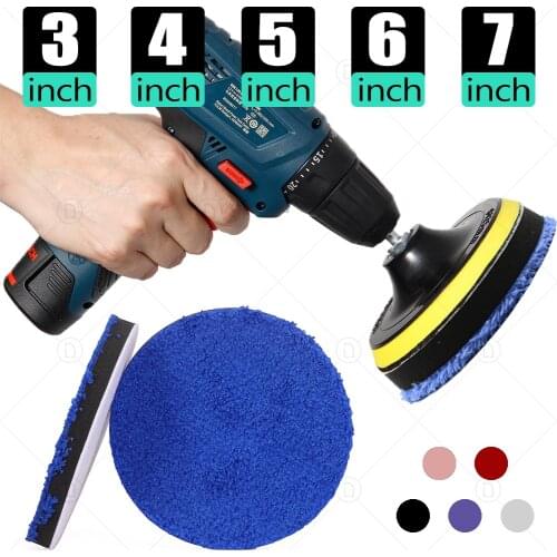 5inch 125mm Microfiber Polishing Pad Waxing Polishing Pad Kits Micro Fiber For Car Polisher Polishing Pad Car Clean Sponge