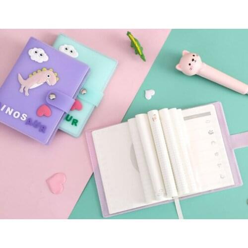 Cute Baby Dinosaur Notebook Creative Unicorn Hand Account Silicone Cover Cartoon Memo Book Students Diary Book