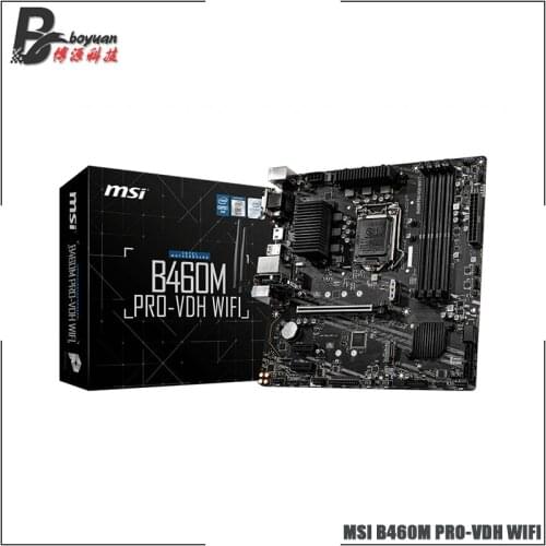 MSI B460M PRO VDH WIFI Micro-ATX Intel B460 M.2 DDR4 SATA 6Gb/s USB 3.1 NEW 128G Support LGA 1200 CPU Motherboard