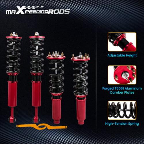 4pcs Coilover Struts Shock Suspension Kit Kit For Honda Accord CG CK CM Sedan F23A1 F23Z5 1998-2002