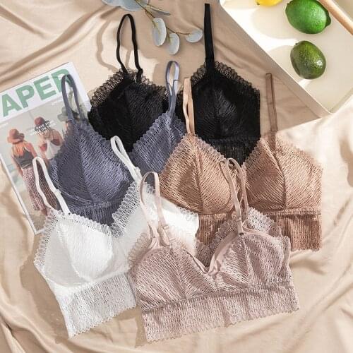 New Sexy Lace Tube Tops Solid Color Push Up Backless Bralette U-shaped Bras Bandeau Top Fashion Women Lingerie Sleep Underwear