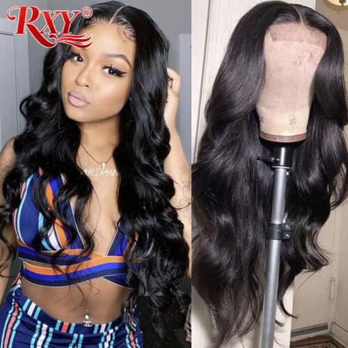 RXY Body Wave Lace Front Wig 250 Density 9A Transparent Lace Wigs T Part Wigs For Women Human Hair Lace Front Human Hair Wigs