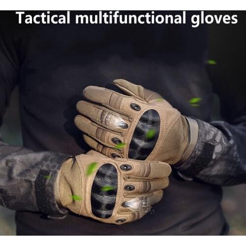 Touch Screen Tactical Gloves Men Military Special Forces Full Finger Mitten Antiskid Outdoor Sports Armor Protect Shell Glove