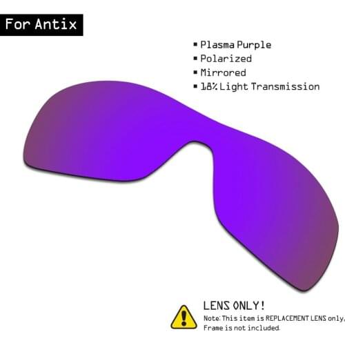 SmartVLT Polarized Sunglasses Replacement Lenses for Oakley Antix - Plasma Purple