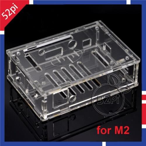 52Pi Transparent Acrylic Case Cover Shell Enclosure Box 100% Brand New-Unassembled for Banana Pi M2
