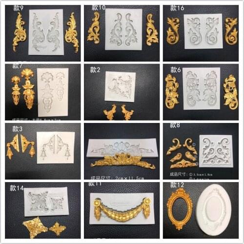 A variety of European patterns, photo frames, sugar, silicone mold, cupcakes, cake decorations, dried Peres WMJ-870