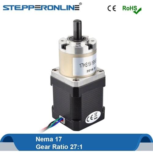 Nema 17 Stepper Motor L=48mm w/ Gear Ratio 27:1 Planetary Gearbox 1.68A for CNC Robot/ 3D Printer