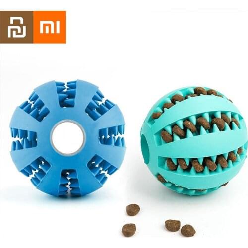Xiaomi Rubber Dog Ball Puppy Funny Toys Pets Puppies Large Dogs Training Teeth Cleaning Snack Ball Pets Supplies Products Youpin