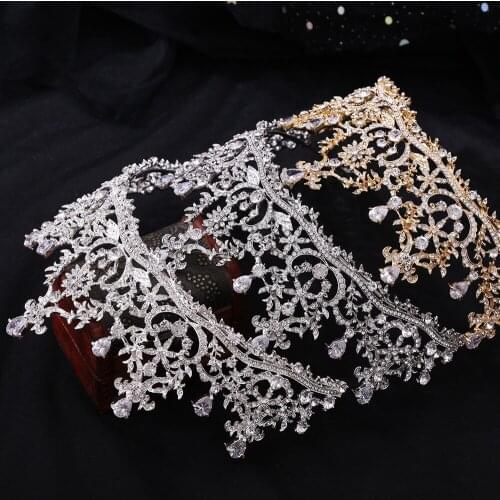 Bridal Crown Headwear Luxury Alloy Rhinestones Inlaid Headband for Female Wedding Birthday Hair Accessories BN