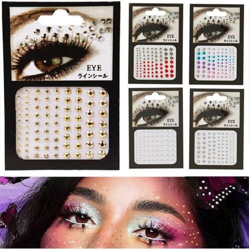 Tattoo Sticker Glitter Diamond Makeup Eyeliner Eyeshadow Face Rhinestone Sticker