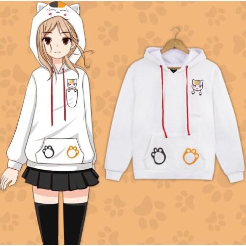 Anime Natsume Yuujinchou Nyanko Sensei Cat Cosplay Hoodie Sweatshirt Casual Hooded Coat Jacket Halloween Costumes Dropship