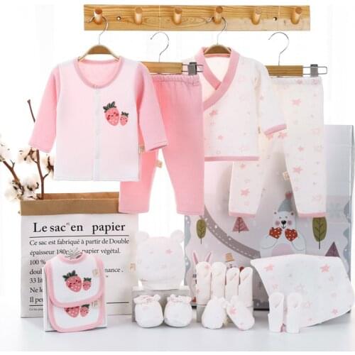Unisex Baby Girl Clothes 18PCS Newborn Print Cotton Full Sleeve Baby Sets Roupas de bebe Autumn Baby Boy Clothes Winter