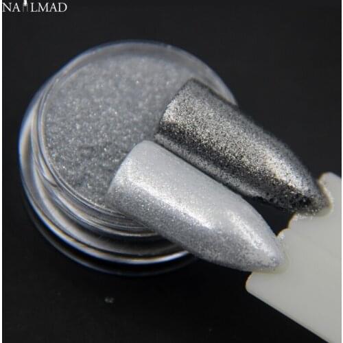 0.05mm Pure Silver Nail Glitters Ultrafine Nail Glitter Powder Dust Silver Glitter Powder