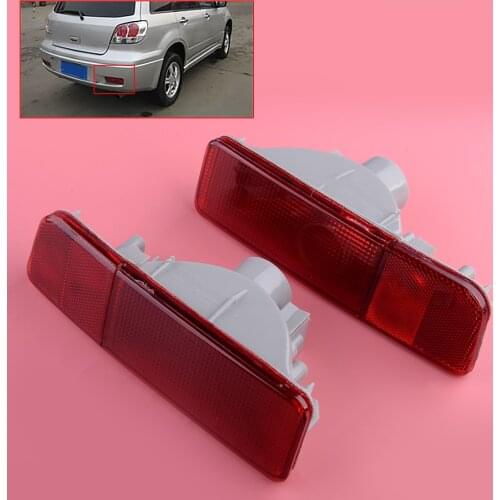 1Pair Rear Bumper Reflector Light Lamp Housing ABS Fit For Mitsubishi Outlander 2003 2004 2005 2006