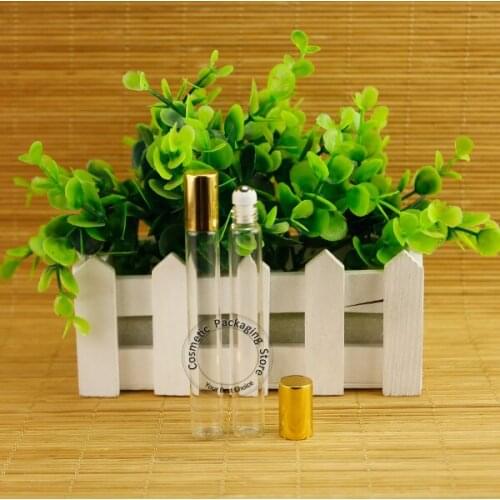 50pcs Wholesale10ml Roll on Bottles Essential Oil Glass 1.3OZ Perfume Small Containers Refillable Cosmetic Packaing from China