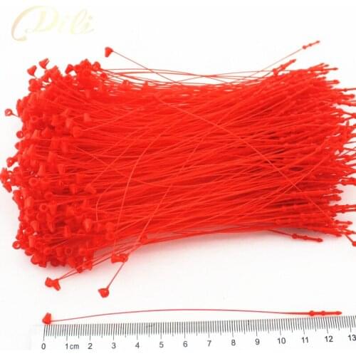 5000pcs/lot 5'' garment hang tag loop lock red clothing hang tag fastener