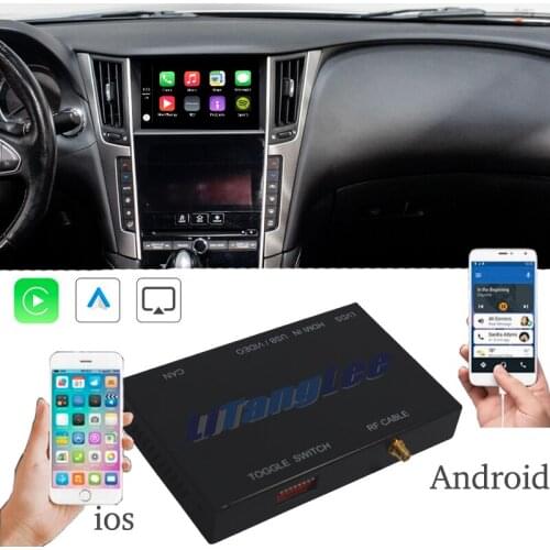 Car Camera Carplay Decoder Adapter For Infiniti Q50 Q50L V37 2013~2021 Mirror Link Display Android Auto Play 360 BirdView
