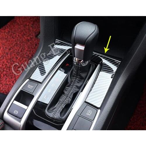 Car Cover Trim Frame Styling Interior Front Shift Stand Stall Paddle Cup Parts 1pcs For Honda Civic 10th Sedan 2019 2020 2021