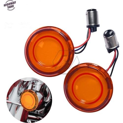 Motorcycle 1157 Bullet Style LED Front Turn Signal Conversions Case for Harley Touring FLHTK FLTRX FLTRXS Softail etc