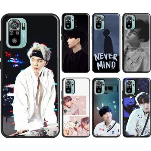 Suga Min Yoongi Kpop For Xiaomi Redmi Note 9 7 8 10 Pro Note 9S 8T Cover For Redmi 9C 9 9T 6A 7A 8A 9A Case