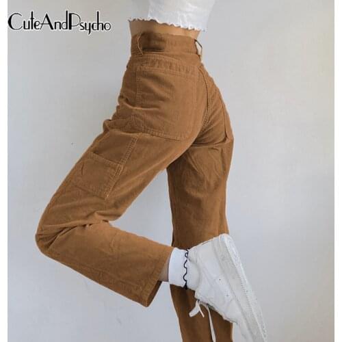 Женские брюки с высокой талией Cuteandpsycho China At AliExpress
