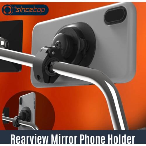Rear view Mirror Clip Phone Holder,For Cell phone Motorcycle Electric Vehicles Bike Bicycle Phone Navigation Bracket