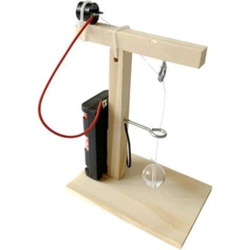 DIY STEM Wooden Earthquake Alarm Model Kids Self-made Assembled Toys Physical Science Experiment Kits Children Gift