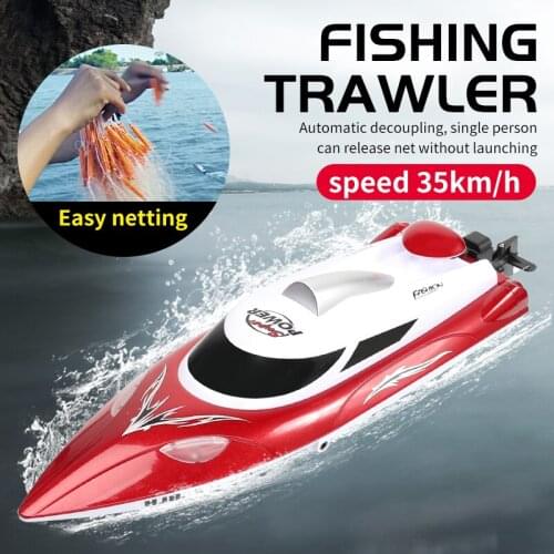 Electric RC Fishing Boats Bait boat Remote Control High Speed Fish Finder Double Motor Toys For Boys Fishing Trawler