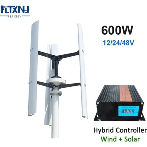 FLTXNY 600W 12v 24v 48v Vertical Axis Maglev Coreless Generator Kit Wind Turbine Low RPM Wind Generators