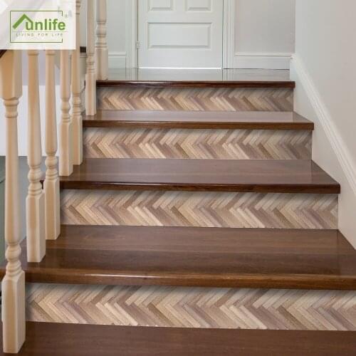 Funlife® Stair Stickers Easy to Clean Oil Proof Peel & Stick Waterproof Removable Stairway Kitchen Bathroom Inspiration Book PVC