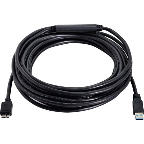 8m USB 3.0 Male to Micro 3.0 Male Chipset Repeater Cable for Industrial Camera & Laptop PC & Disk