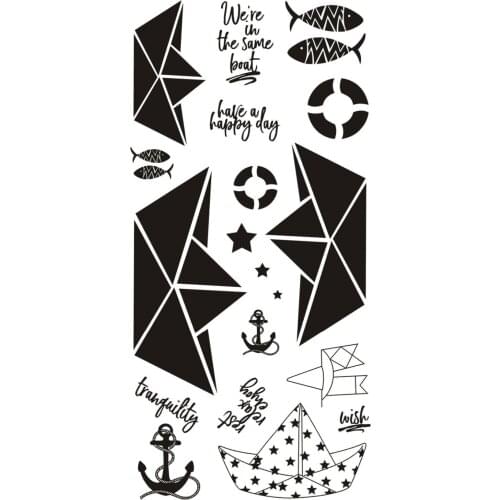 Ship stamp Clear Stamp for Scrapbooking Transparent Silicone Rubber DIY Photo Album Decor Y92